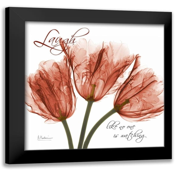 Koetsier, Albert 15x15 Black Modern Framed Museum Art Print Titled - Royal Red Tulip - Laugh