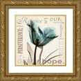 thumbnail image 1 of Koetsier, Albert 15x15 Gold Ornate Wood Framed with Double Matting Museum Art Print Titled - Rejoice - Blue Tulip, 1 of 4