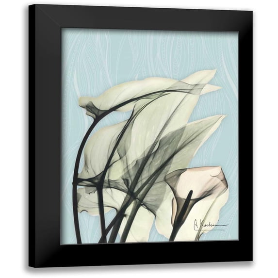 Koetsier, Albert 15x18 Black Modern Framed Museum Art Print Titled - Calla Lily Leaves