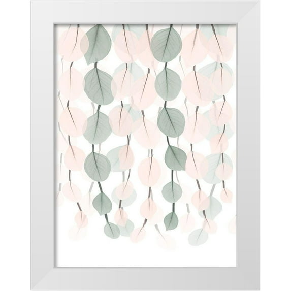 Koetsier, Albert 15x18 White Modern Wood Framed Museum Art Print Titled - Blush Lantern Cascade 2