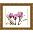 thumbnail image 1 of Koetsier, Albert 18x15 Gold Ornate Wood Framed with Double Matting Museum Art Print Titled - Vibrant Grouped Tulips, 1 of 4