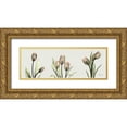 thumbnail image 1 of Koetsier, Albert 18x9 Gold Ornate Wood Framed with Double Matting Museum Art Print Titled - Spring  Tulip Triple, 1 of 4