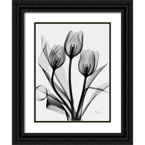 Koetsier, Albert 19x24 Black Ornate Wood Framed with Double Matting Museum Art Print Titled - Tulips