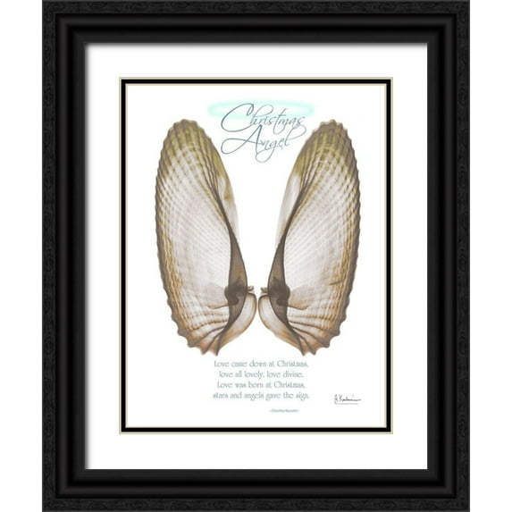Koetsier, Albert 25x32 Black Ornate Wood Framed with Double Matting Museum Art Print Titled - Christmas Morning Wings