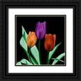 thumbnail image 1 of Koetsier, Albert 26x26 Black Ornate Wood Framed with Double Matting Museum Art Print Titled - Jeweled Tulips 3, 1 of 4