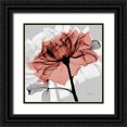thumbnail image 1 of Koetsier, Albert 26x26 Black Ornate Wood Framed with Double Matting Museum Art Print Titled - Rose on Gray 2, 1 of 4