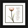 thumbnail image 1 of Koetsier, Albert 26x26 Black Ornate Wood Framed with Double Matting Museum Art Print Titled - Swaying Tulip Pink - Life, 1 of 4