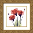 thumbnail image 1 of Koetsier, Albert 26x26 Gold Ornate Wood Framed with Double Matting Museum Art Print Titled - Gentian Red, 1 of 4