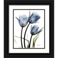 thumbnail image 1 of Koetsier, Albert 26x32 Black Ornate Wood Framed with Double Matting Museum Art Print Titled - Indigo Infused Tulips, 1 of 4