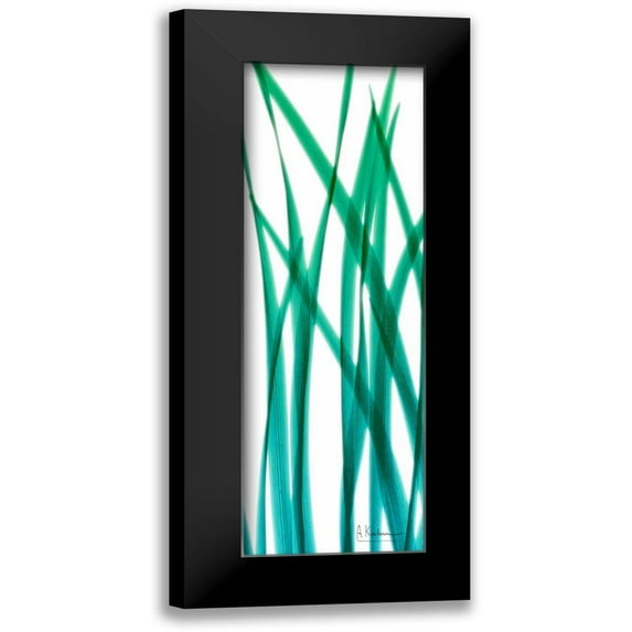 Koetsier, Albert 9x18 Black Modern Framed Museum Art Print Titled - Snow Drop Flowing Blue Green