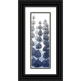 thumbnail image 1 of Koetsier, Albert 9x18 Black Ornate Wood Framed with Double Matting Museum Art Print Titled - Sapphire Blooms On White 4, 1 of 4