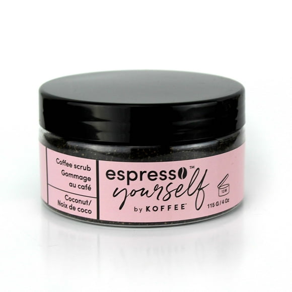 Koffee Beauty Coffee Scrub, Exfoliating Body Scrub for Women, Coconut, 4 oz