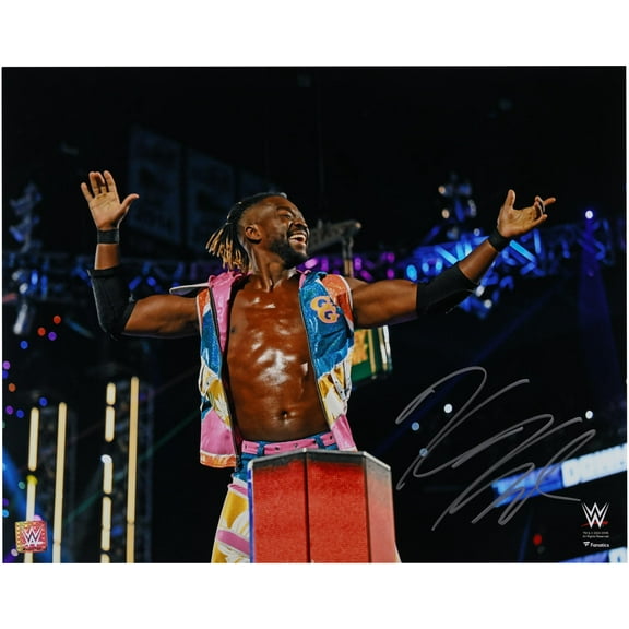 Kofi Kingston WWE Autographed 16" x 20" Standing On Ropes Photograph - Fanatics Authentic Certified