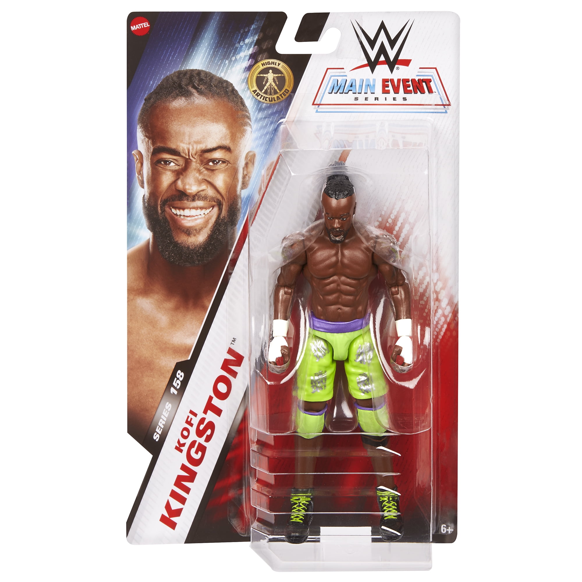 Kofi Kingston - WWE Main Event 158 Mattel WWE Toy Wrestling Action Figure