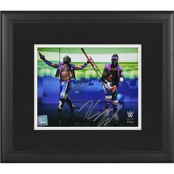 Kofi Kingston and Xavier Woods WWE Framed Autographed 8" x 10" Entrance Photograph - Fanatics Authentic Certified