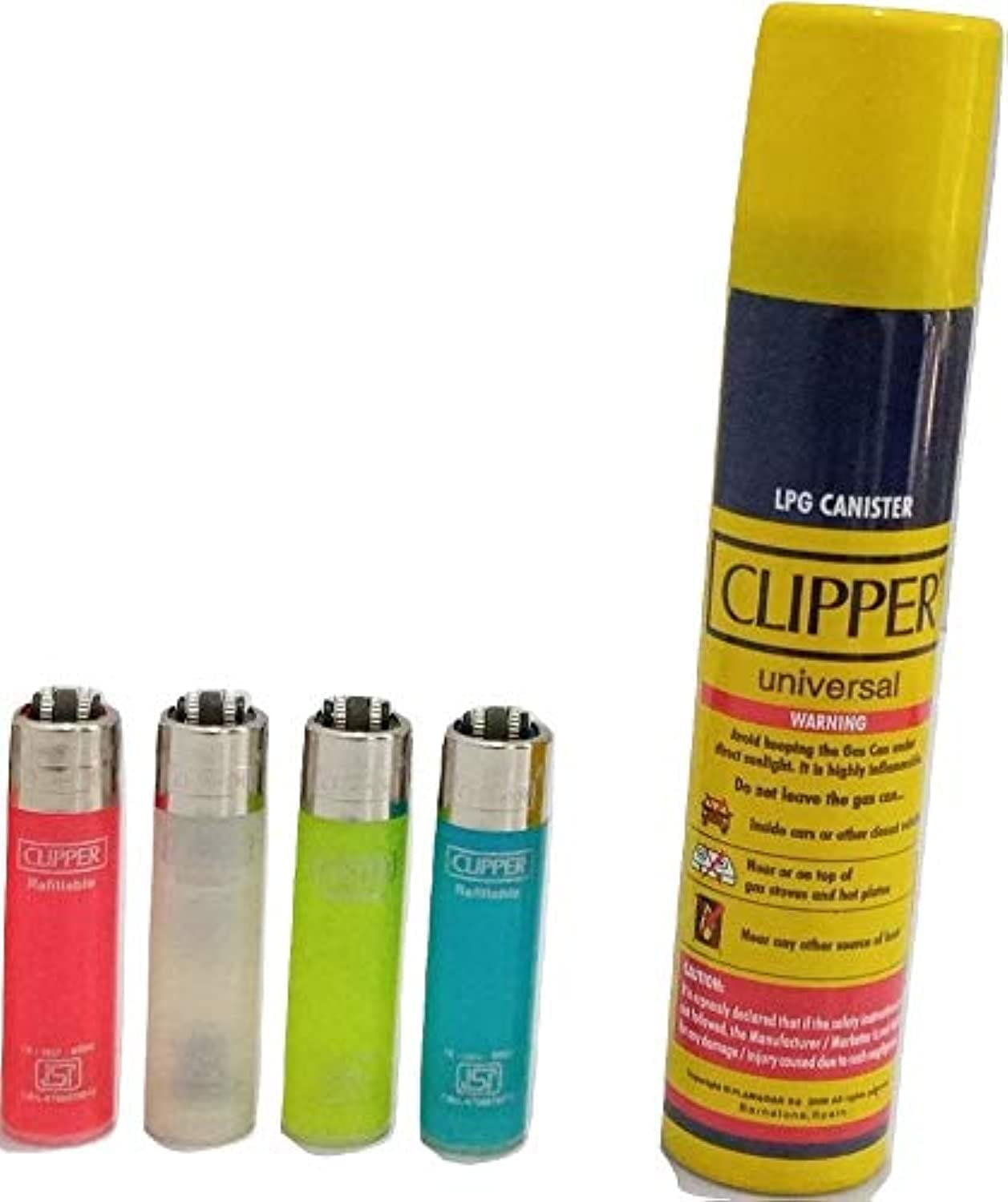 Kofy Clipper Bundle Pack 4 Rugged Transparent Lighters With 1 No