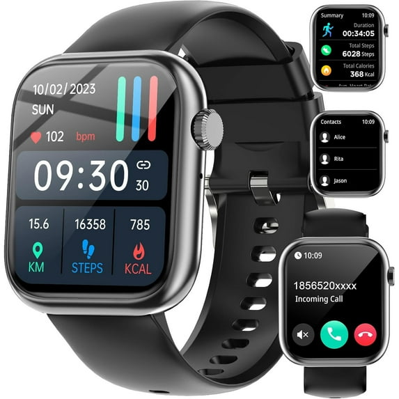 Fruit intelligence Smart Watch Answer/Make a Call Bluetooth Smart Watch for IOS Android Men's and Women's Watch Black