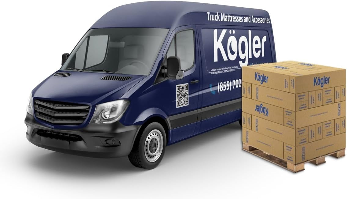 Kogler 7-Inch Innerspring Hybrid Truck Mattress Pallet, 30 Units Vacuum Sealed for Compact Sleepers and RVs, White, 32x80x7