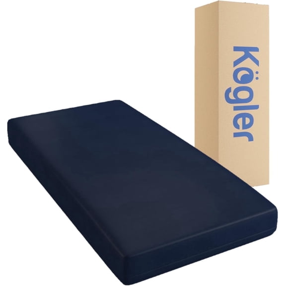 Kogler Premium 6-Inch Thick High-Density Foam Semi-Truck & RV Mattress with Gel-Infused Memory Foam - Luxury Comfort on The Road, 32X80, Navy