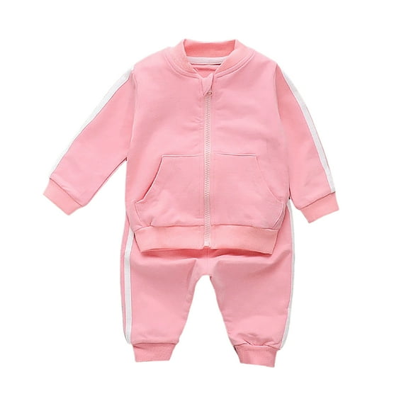 Kogui Baby Boy Clothes Fall Outfits 2Pcs Baby Boy Long Sleeve Shirt Pants Set Outfit Fall Clothes Size 6 12 Months (Pink,6-12 Months)