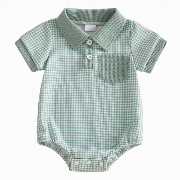 Kogui Baby Boy Clothes Newborn Summer Unisex-Baby One-Pack Short Sleeve Bodysuits Cotton for Infant Baby Boys Girls Unisex 0 3 6 9 12 18 24 Months (Green,0-3 Months)