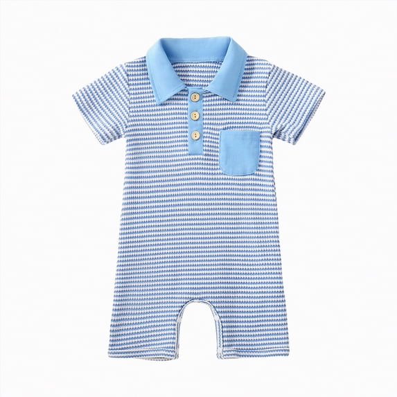 Kogui Baby Boy Clothes Romper Baby Boys or Girls Pajamas Short Sleeve Romper Jumpsuits Sleep and Play 0 3 6 9 12 18 24 Months (Blue,12-18 Months)