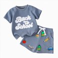 thumbnail image 1 of Kogui Baby Boy Outfits Dressy Baby Boys Clothes Set Toddler Infant Boys Shirt Tops and Shorts Summer Outfit 2Pcs 2T 3T (Blue,2-3 Years), 1 of 6