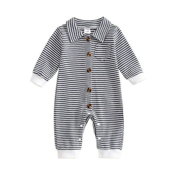 Kogui Baby Clothes Boy Baby Boy Clothes Long Sleeve Printed Snap Romper with Pocket Baby Boy Outfits 0 3 6 9 12 18 24 Months (Black,3-6 Months)