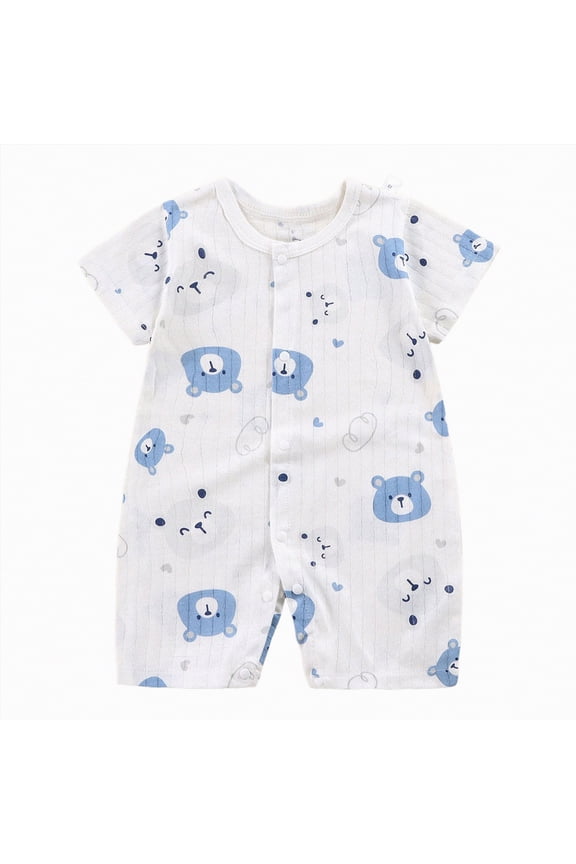 Baby Clothes Boy Newborn Baby Boy Girl Outfit Newborn Romper Cute Infant Jumpsuit Summer Summer Clothes 0 3 6 9 12 18 24 Months (Navy,0-6 Months)