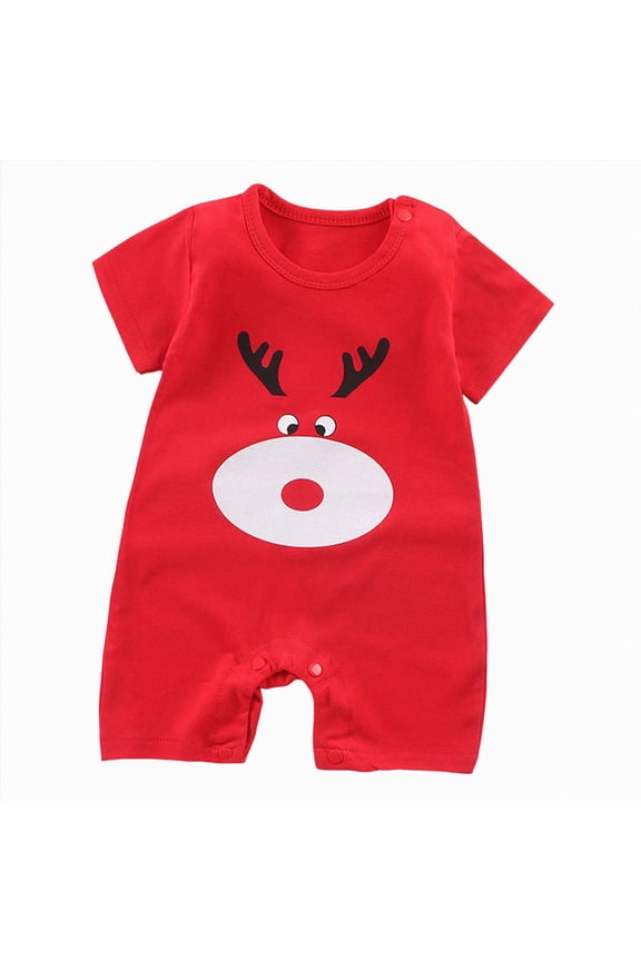 Baby Clothes Boy Summer Baby Boys Girls Romper Super Soft Romper 0 3 6 9 12 18 24 Months (Red,6-12 Months)