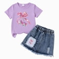 thumbnail image 1 of Kogui Baby Clothes for Girls Baby Girls and Toddler Short Sleeve Top and Shorts 2-Piece Set 3 6 9 12 18 24 Months 2T 3T 4T (C,4-5 Years), 1 of 4