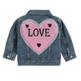 thumbnail image 1 of Kogui Baby Denim Jackets Girls Girls Jean Jacket Baby Girls Cropped Denim Jacket Outerwear for KidsSize 1T 2T (Blue,1-2 Years), 1 of 5