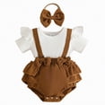 thumbnail image 1 of Kogui Baby Girl Bodysuit Newborn Baby Girls Romper Funny Bodysuit Romper Infant Clothes Outfit Gift 0 3 6 9 12 18 24 Months (Coffee,0-3 Months), 1 of 6