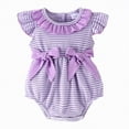 thumbnail image 1 of Kogui Baby Girl Bodysuit Newborn Floral Baby Girl Birthday Outfit Birthday Bodysuit Soft Fabric 0 3 6 9 12 18 24 Months (Purple,0-3 Months), 1 of 5