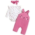 thumbnail image 1 of Kogui Baby Girl Clothes Baby Girl Outfit Newborn Infant Baby Girls Clothes Ribbed Romper Bodysuit Pants Set Fall Winter Outfits 0 3 6 9 12 18 24 Months (Hot Pink,12-18 Months), 1 of 9