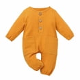 thumbnail image 1 of Kogui Baby Girl Clothes Baby Unisex Baby Quilted Coveralls 0 3 6 9 12 18 24 Months (Yellow,3-6 Months), 1 of 7