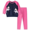 thumbnail image 1 of Kogui Baby Girl Outfits Infant Baby Girl Outfit Toddler Girl Pumpkin Long Sleeve Sweatshirt Pants Cute Fall Winter Clothes Size 3T 4T (Pink,3-4 Years), 1 of 7