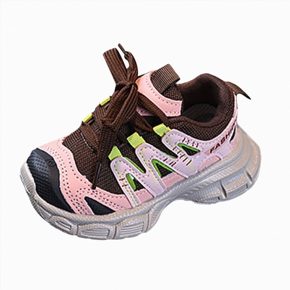 Kogui Baby Girl Walking Shoes Baby Toddler Walking Socks Non-Slip Breathable Unisex Casual Sneakers Size 8.5 (Pink,8.5 Toddler)