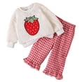 thumbnail image 1 of Kogui Baby Girls' Clothing Sets Fall Girls Fall Outfit Teen 2 Piece Sweatshirt and Sweatpant Tracksuit Fashion Cute Clothes 9 12 Months (White,9-12 Months), 1 of 9