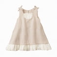 thumbnail image 1 of Kogui Baby Girls Dresses Toddler Tutu Dress Little Girls Fluffy Summer Dresses Casual Party Tulle Sundress for Kids 3T 4T (Khaki,3-4 Years), 1 of 9