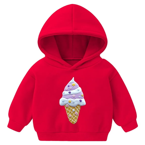 Kogui Baby Hoodie Crew Hooded Sweatshirt, and Toddler Kids Hoodie Size 2T 3T (Red,2-3 Years)