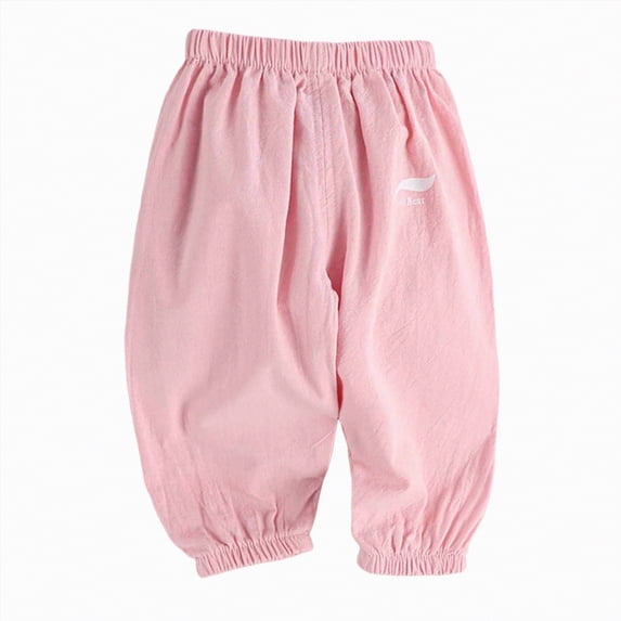 Kogui Baby Long Bloomers Boys Cargo Pants Kids Casual Trousers Elastic Waist Casual Pants for Kids 12 18 Months (Pink,12-18 Months)