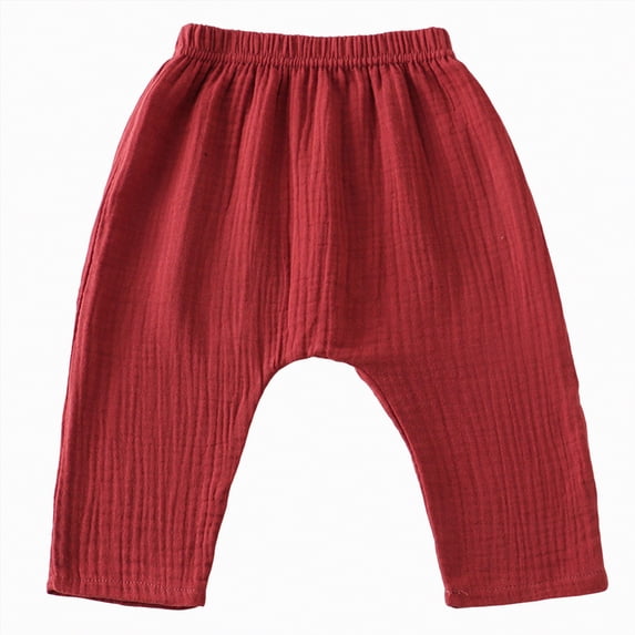 Kogui Baby Pants for Boys Boys Jeans Boys Pants Boys Cargo Pants Stretch Elastic Waist School Kids Joggers 2T 3T (Wine,2-3 Years)