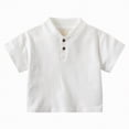 thumbnail image 1 of Kogui Baby Polo Shirt Boy Golf Shirts for Boys Short Sleeve Moisture Wicking Kids Youth Sport Striped Boys Polo Shirts 3T 4T (White,3-4 Years), 1 of 9