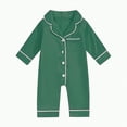thumbnail image 1 of Kogui Baby Romper Long Sleeve Baby Boy Clothes Striped Baby Boy Fall Outfits Long Sleeve Newborn Boy Romper Infant Winter Bodysuit Jumpsuit 0 3 6 9 12 18 24 Months (Green,6-12 Months), 1 of 4