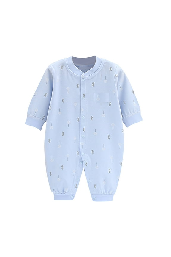 Baby Rompers Boys Sweater Baby Boy Western Clothes Cow Cotton Linen Romper Jumpsuit Long Sleeve Button Down Bodysuit One Piece Outfit 0 3 6 9 12 18 24 Months (Blue,6-9 Months)