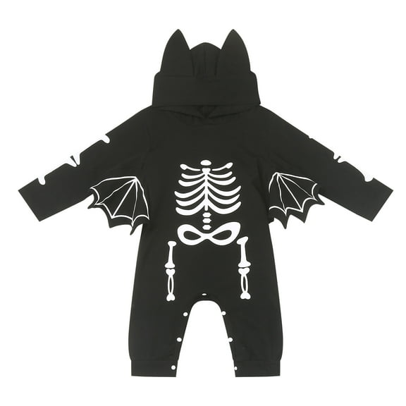 Kogui Baby Rompers Boys Sweater Toddler Baby Boy Halloween Pumpkin Romper Long Sleeve One Piece Jumpsuit Outfit Holiday Clothes 0 3 6 9 12 18 24 Months (Black,6-12 Months)