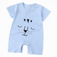 thumbnail image 1 of Kogui Baby Rompers Unisex Newborn Baby Boy Outfit Romper Bodysuit Jumpsuit One Piece Clothes 0 3 6 9 12 18 24 Months (Blue,0-6 Months), 1 of 4