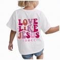 thumbnail image 1 of Kogui Baby Shirt Girls' Casual Short Sleeve T Shirts Kids' Loose Soft Tops Tees Blouses 3T 4T (White,3-4 Years), 1 of 6