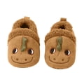 thumbnail image 1 of Kogui Baby Slippers Toddler Slippers for Boys Girls Slip on Kids Baby Toddlers House Shoes Lightweight Barefoot Furry Sock Shoes Indoor Outdoor Warm Walking Shoes Size 5 (Brown,Infant 5), 1 of 6